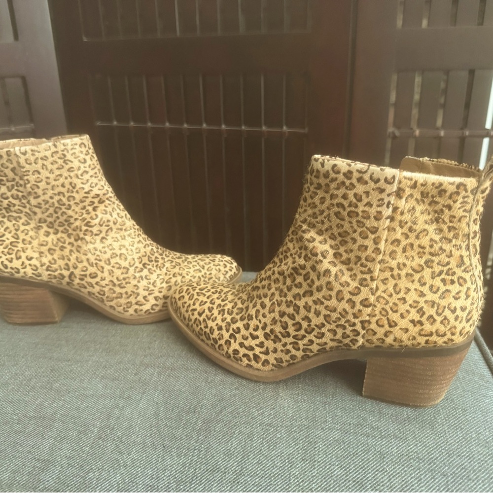 Leopard Print Ankle Boots